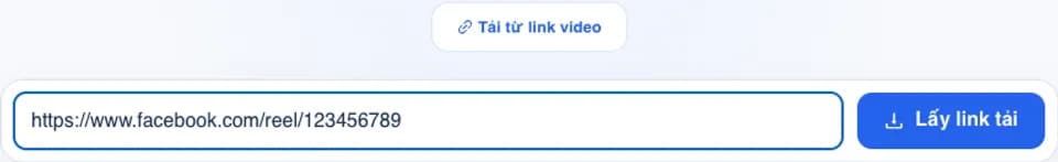 Minh họa dán link video Facebook vào công cụ BumX trước khi lấy liên kết tải