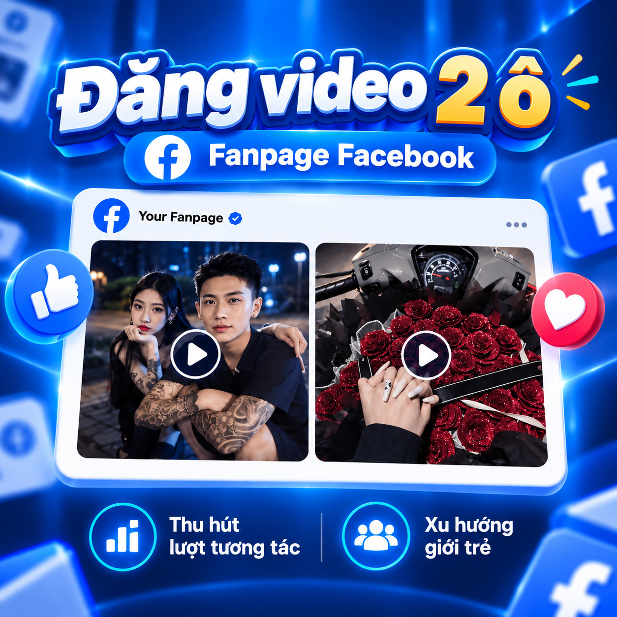 Đăng video 2 ô